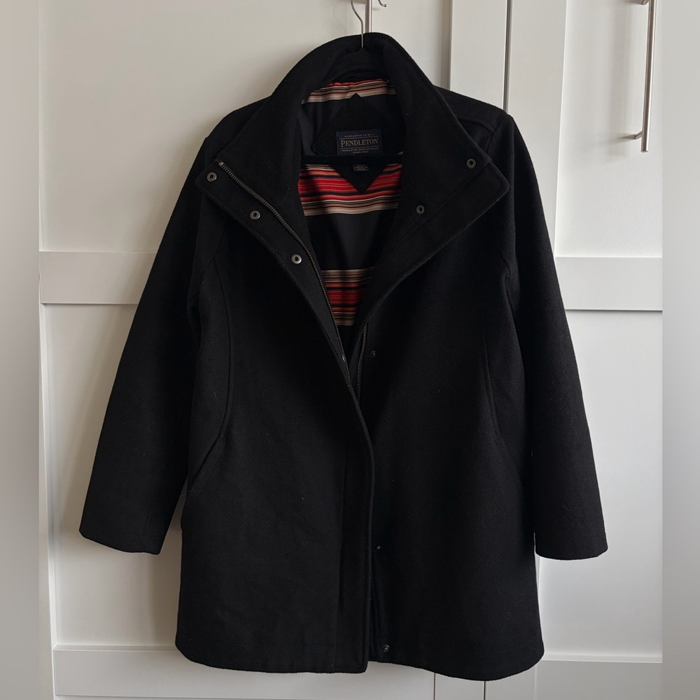 Pendleton Women’s Black Heavy Wool Coat